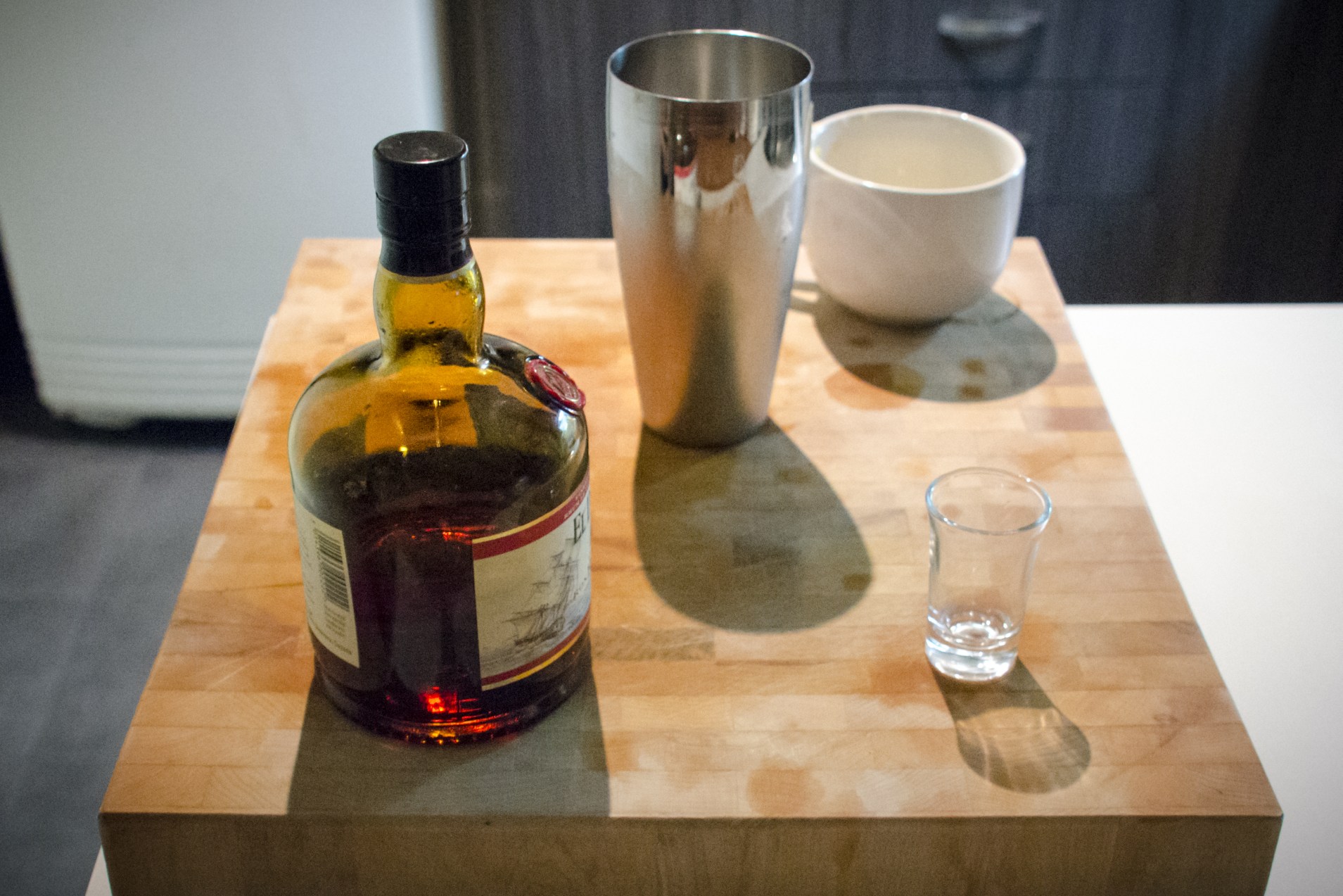 I'm using a 2 oz shot glass to measure, which is a terrible idea