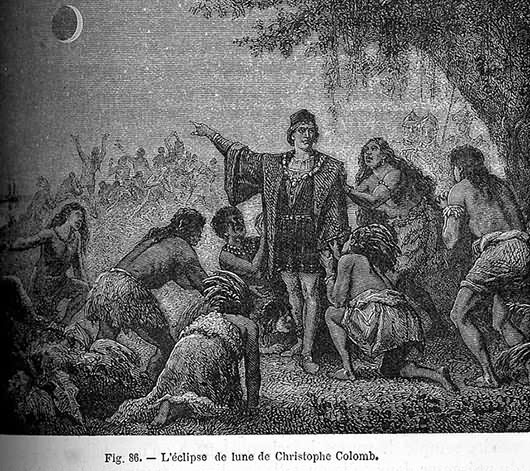 A monument to Christopher Columbus in Jamaica