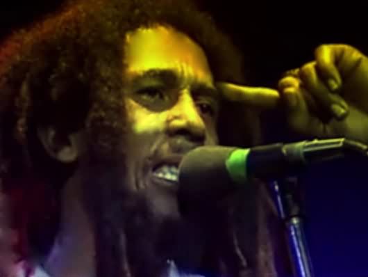 A tribute or display related to Bob Marley