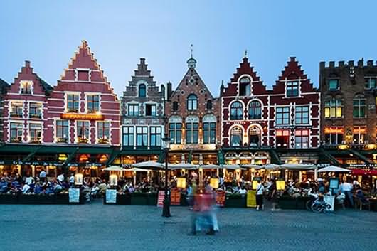 A local view in the city of Bruges