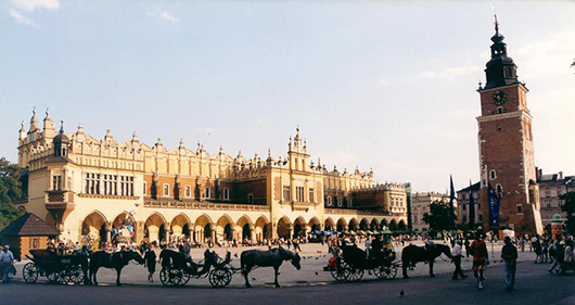 The Sukiennice building in Krakow