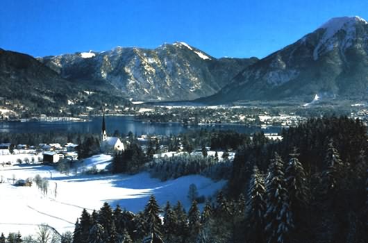A winter scene at Tegernsee