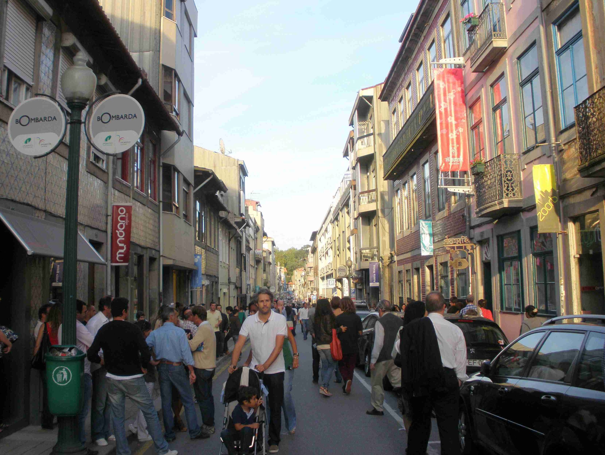 A view of Rua Miguel Bombarda in Porto