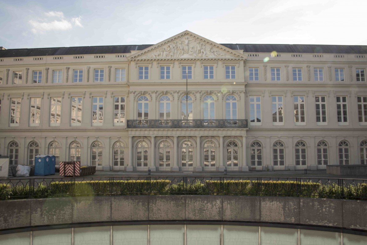 Exhibits on display at the Magritte Museum in Brussels