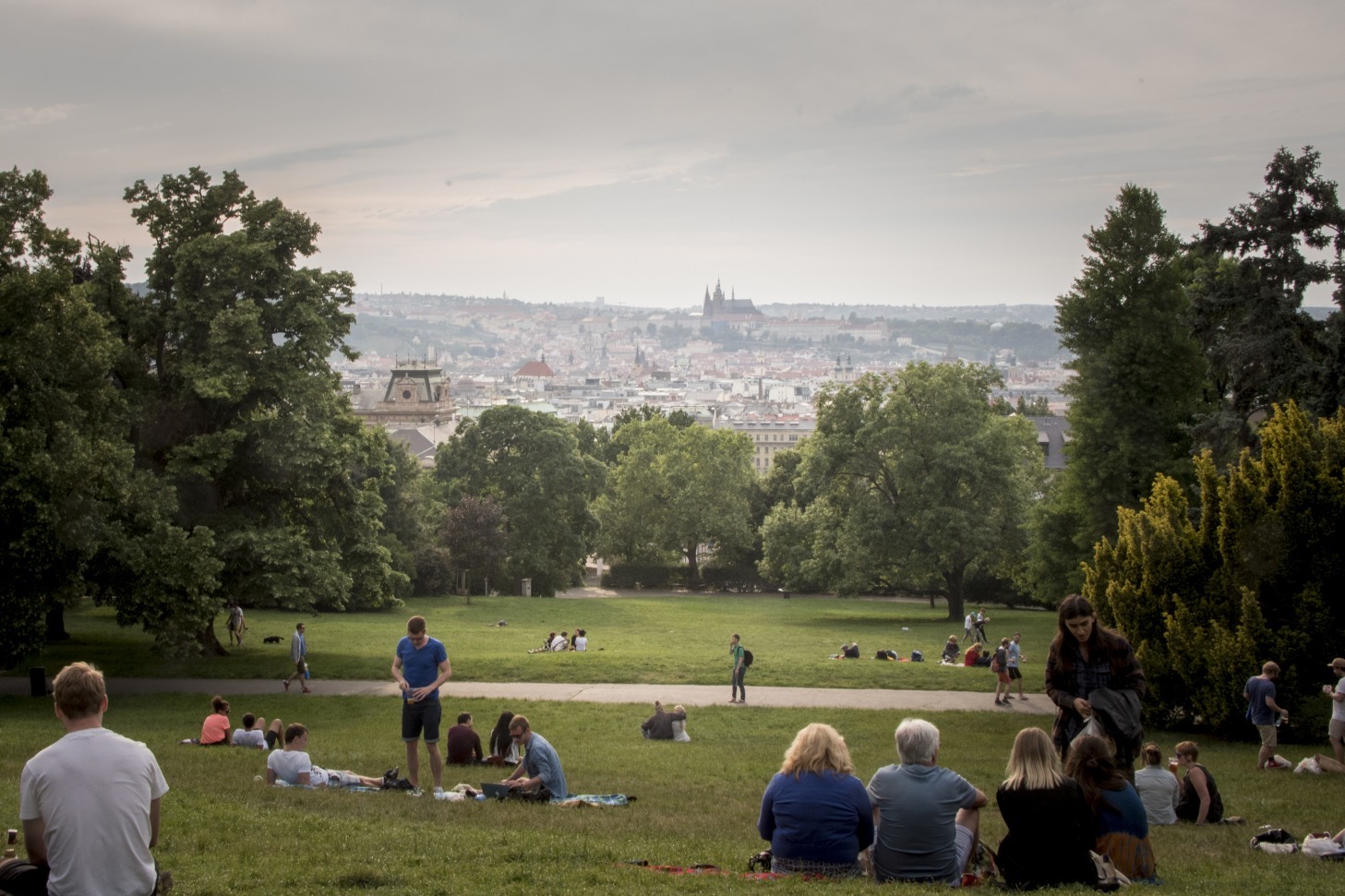 The public green space of Riegrovy Sady in Prague