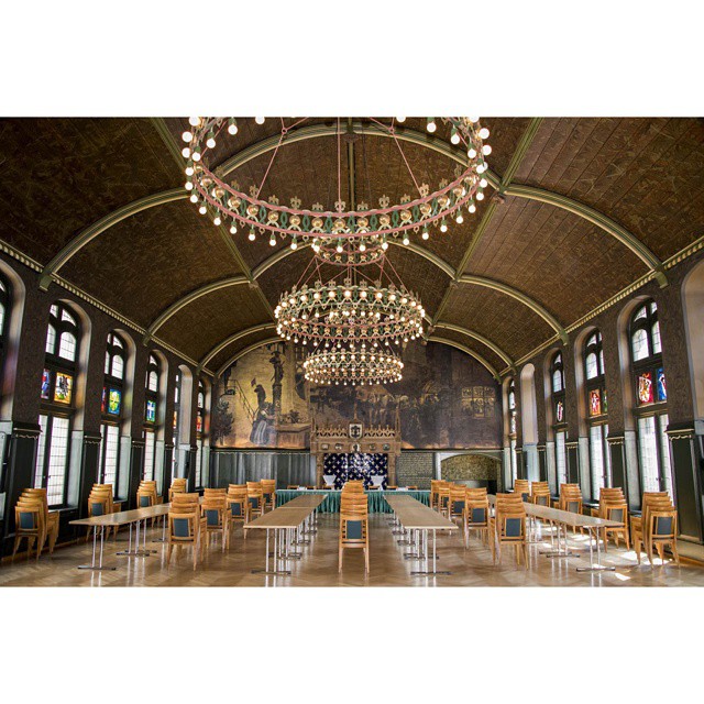 Things to do in Basel - The banquet hall at Safran Zunft in #Basel is breathtaking. The #food is not bad either!