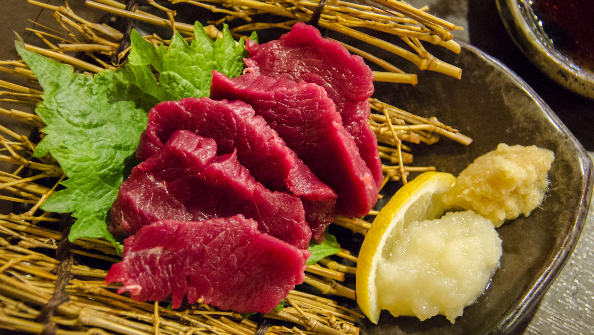A slice of raw beef with your beer?