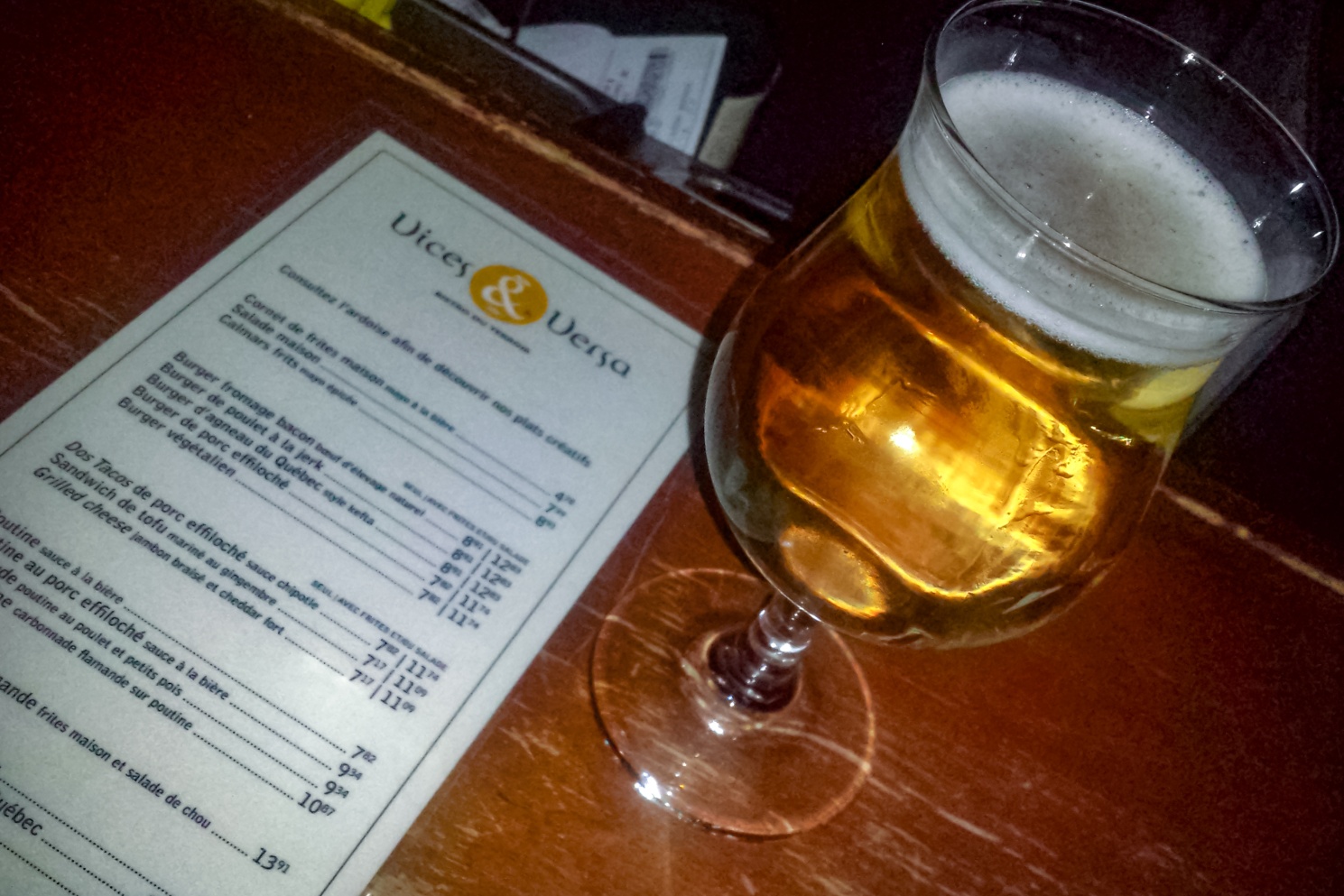 The Vices et Versa pub on Saint Laurent Boulevard
