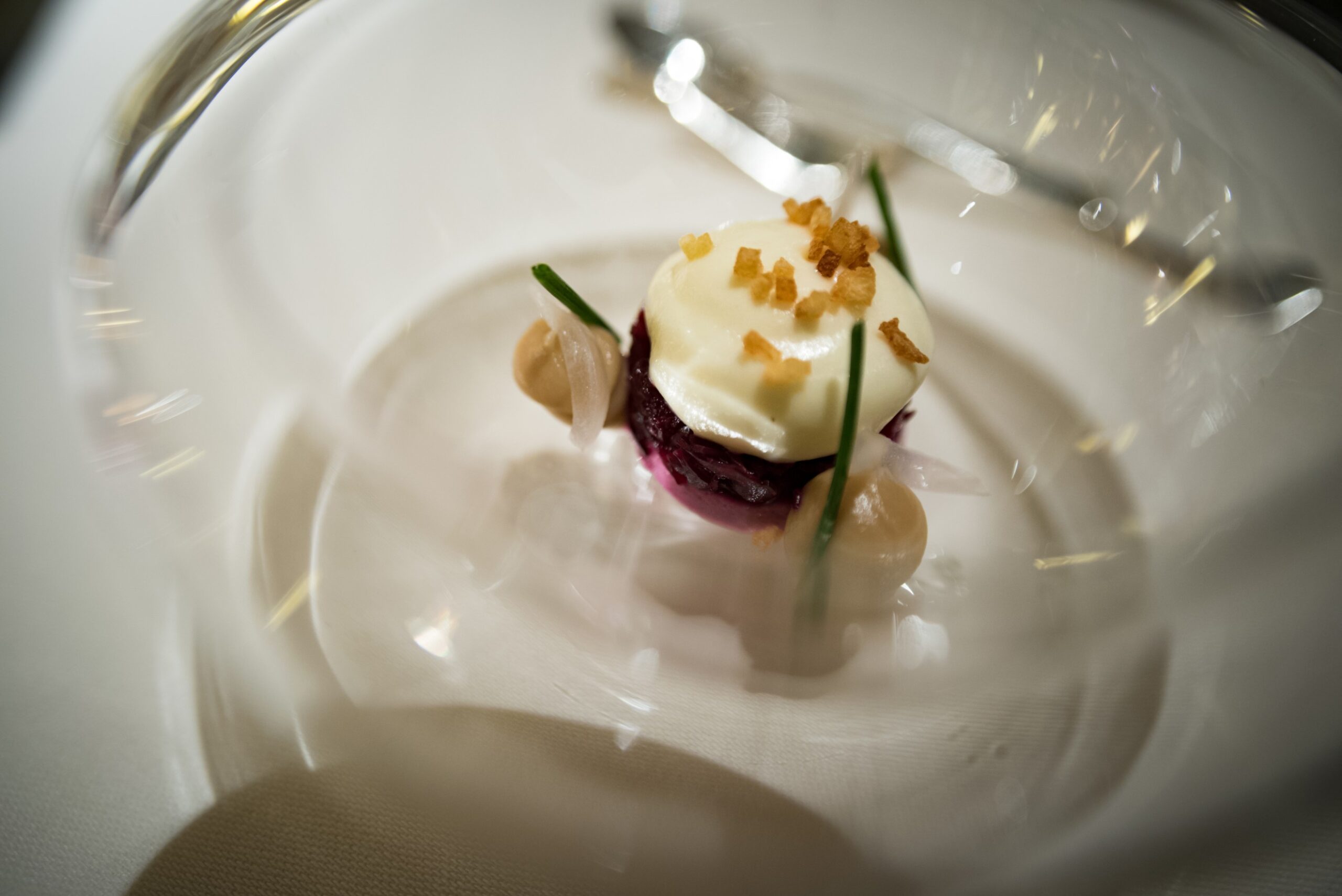Dallmayr, restaurant à Munich: Chou rouge fermenté, pommes de terre confites, oignons rôtis