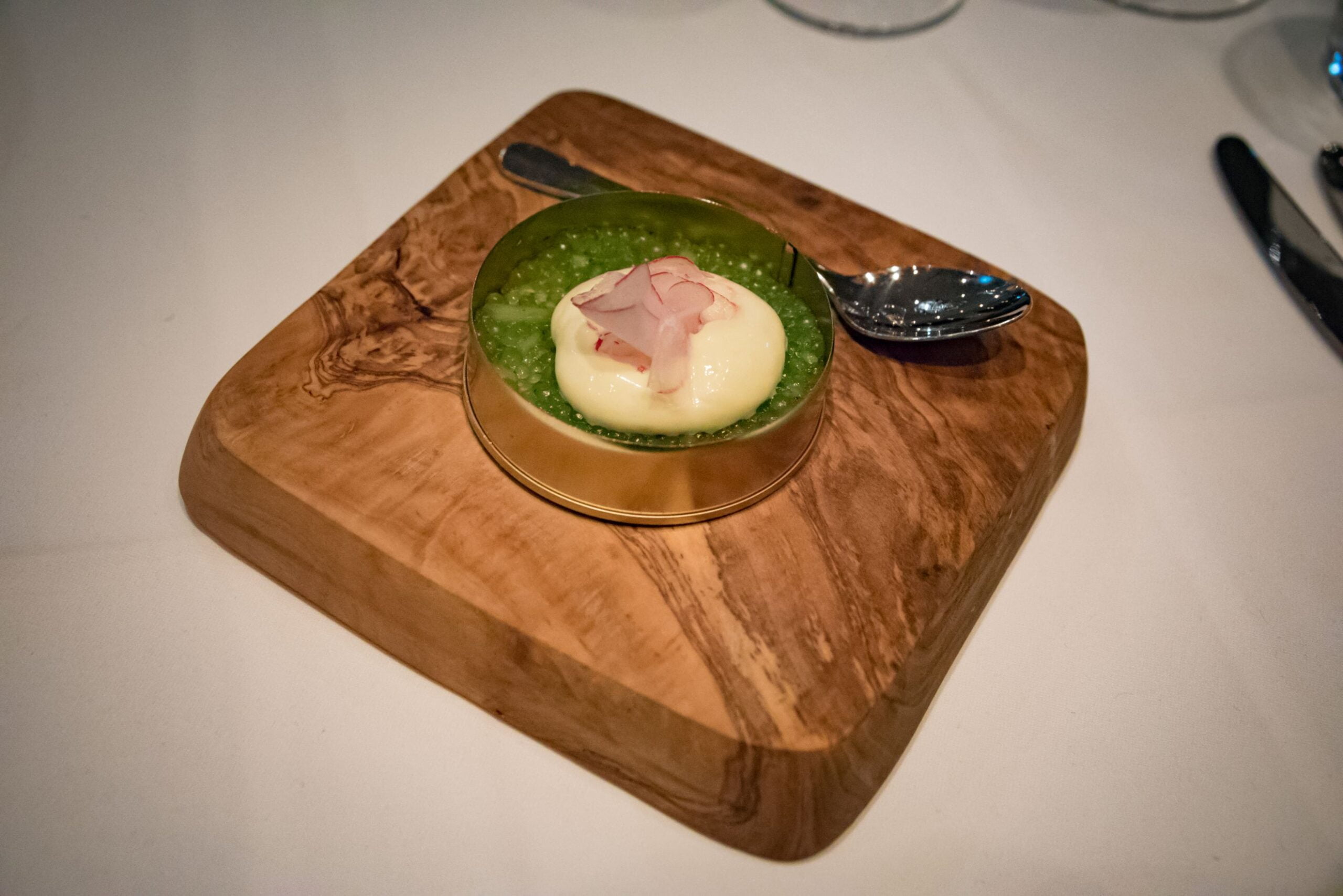 Tian, restaurant végétarien à Munich - Tapioca de concombre