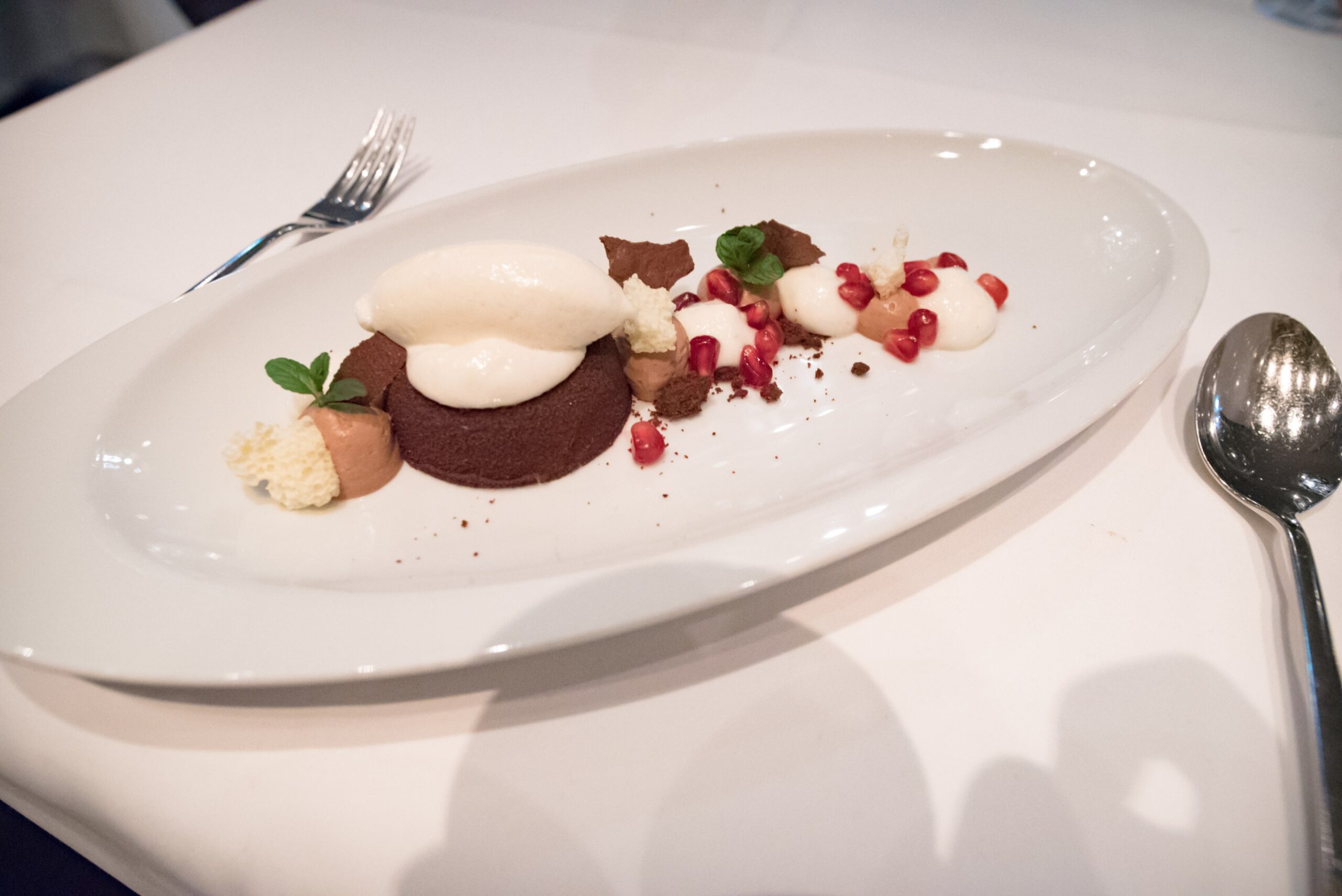 Tian, restaurant végétarien à Munich - Chocolat et poire