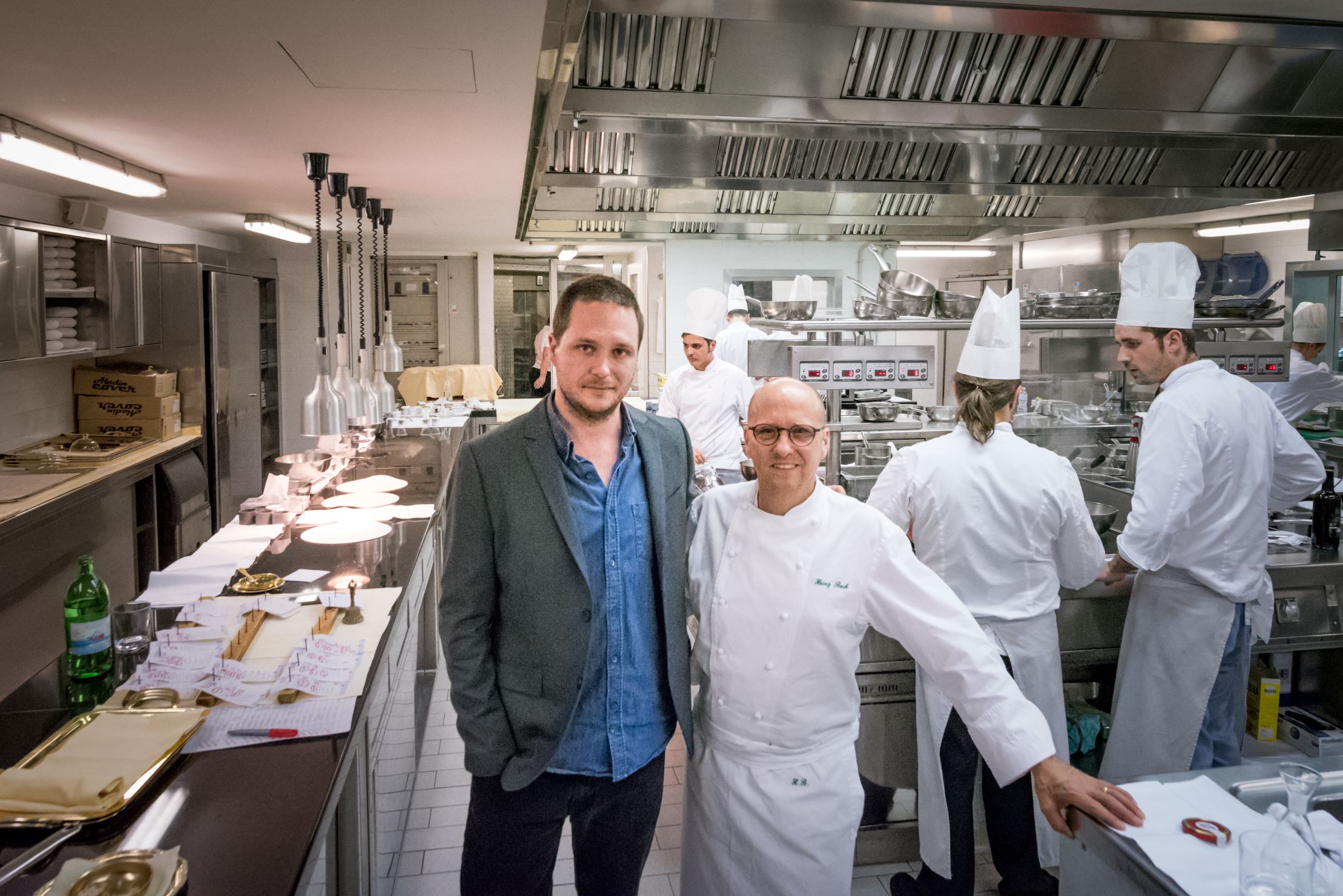 La Pergola, Rome - Cedric Lizotte with chef Heinz Beck