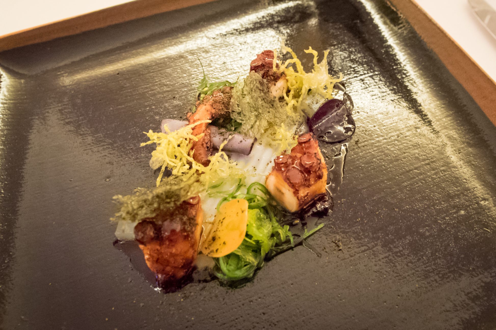 Imago Restaurant in Hassler Hotel Rome - Octopus, seaweed, yuzu, wasabi, sumac