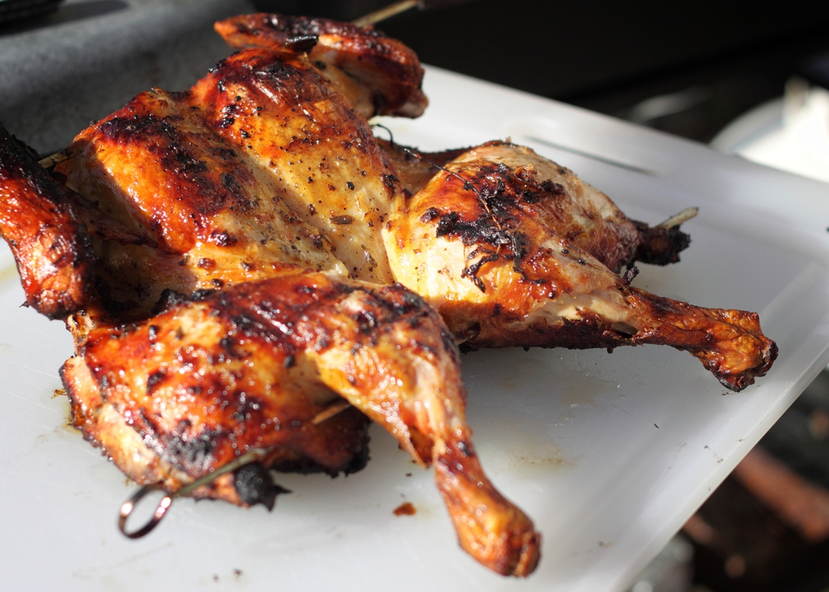 A plate of spicy Piri Piri chicken in Lisbon