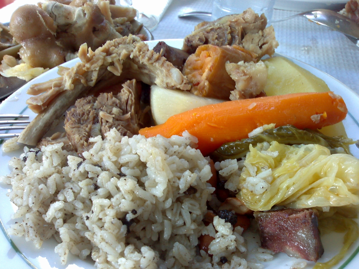 A hearty serving of Cozido stew in Lisbon