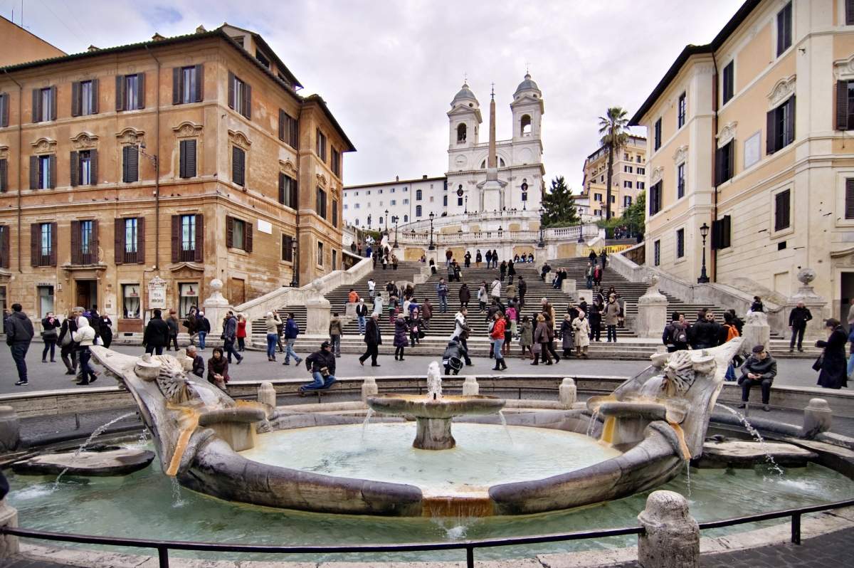 The Spanish Steps structure in Rome Italy