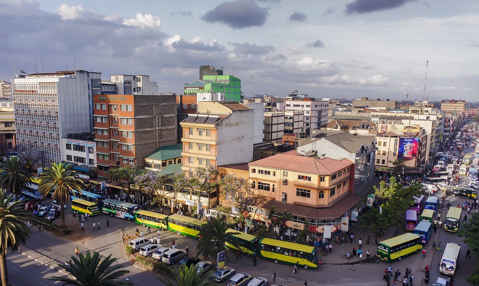 A city scene in Nairobi