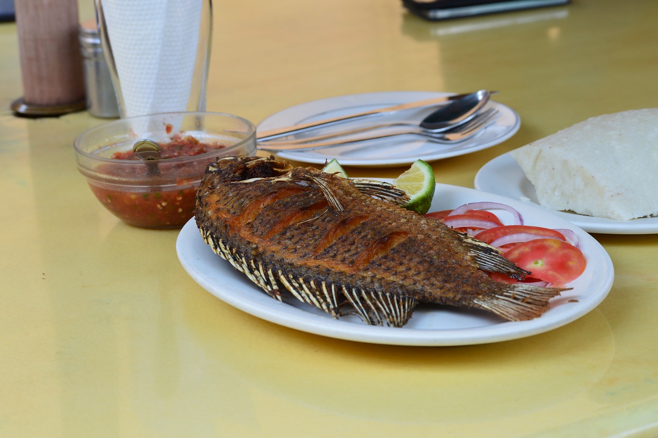 A dish of fried fish in Nairobi