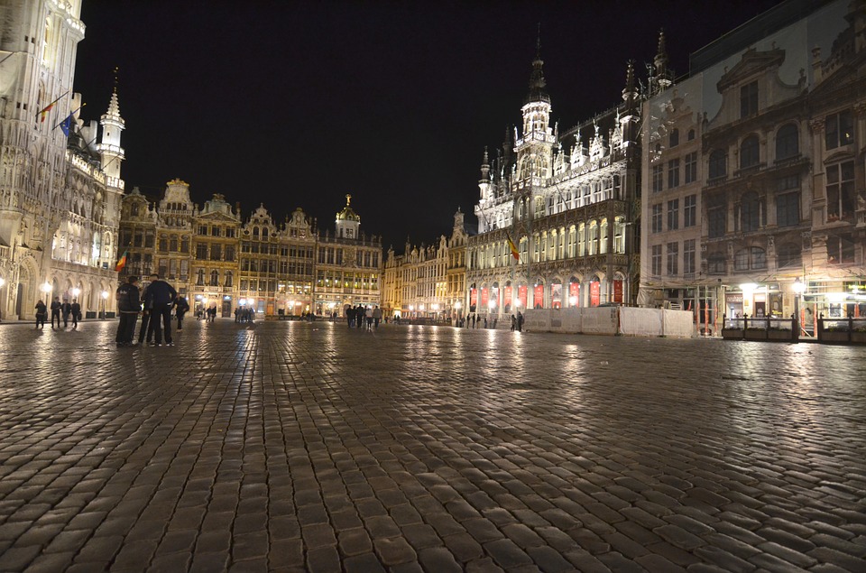 The central plaza of Grand Place in Brussels