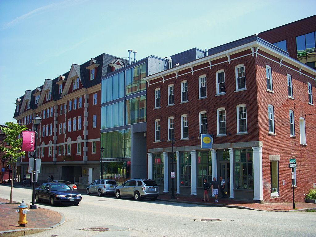 Buildings along Commercial Street in Portland