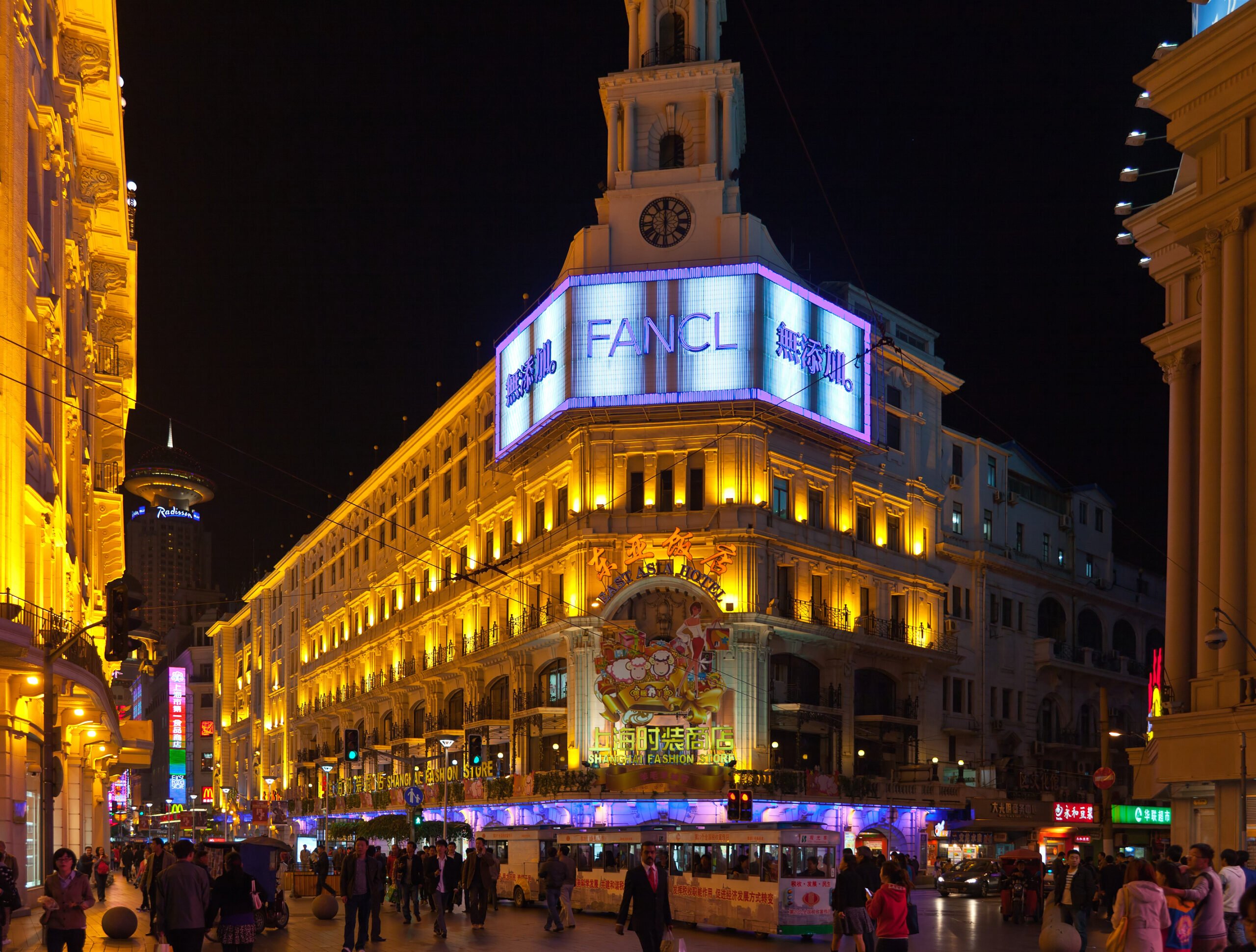 Street view of Nanjing Road in Shanghai