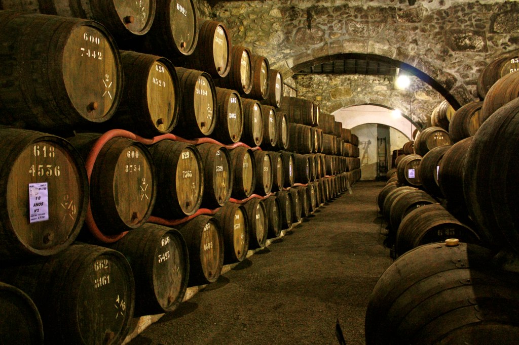 Barrels inside the Croft Port Wine Cellars