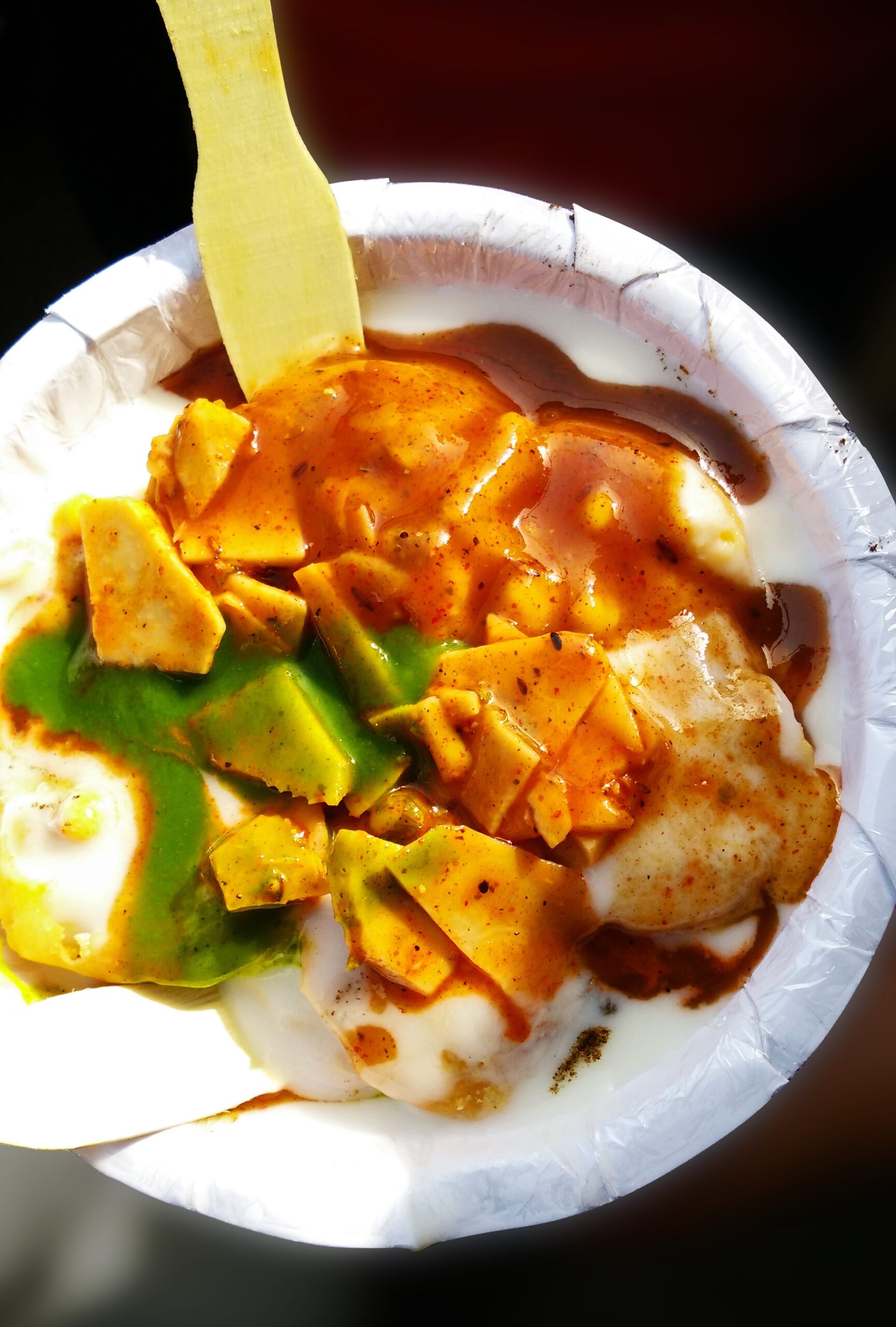 A serving of Chaat savory snack