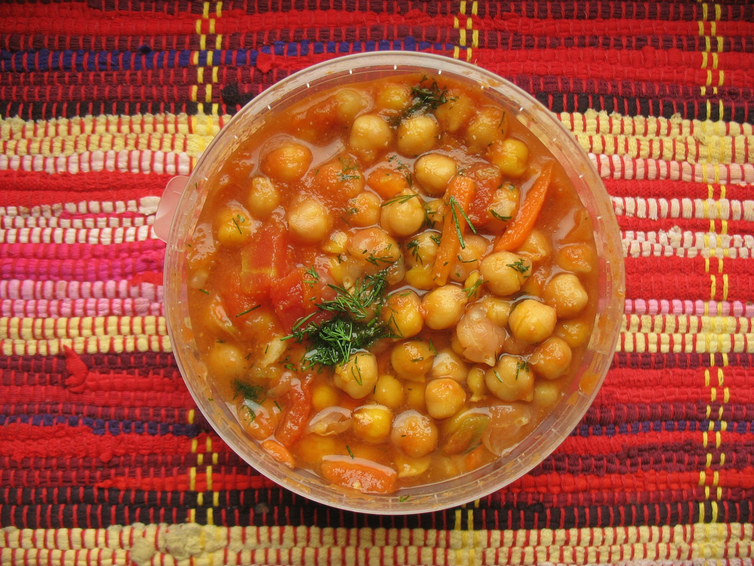 A bowl of Chole chickpea curry