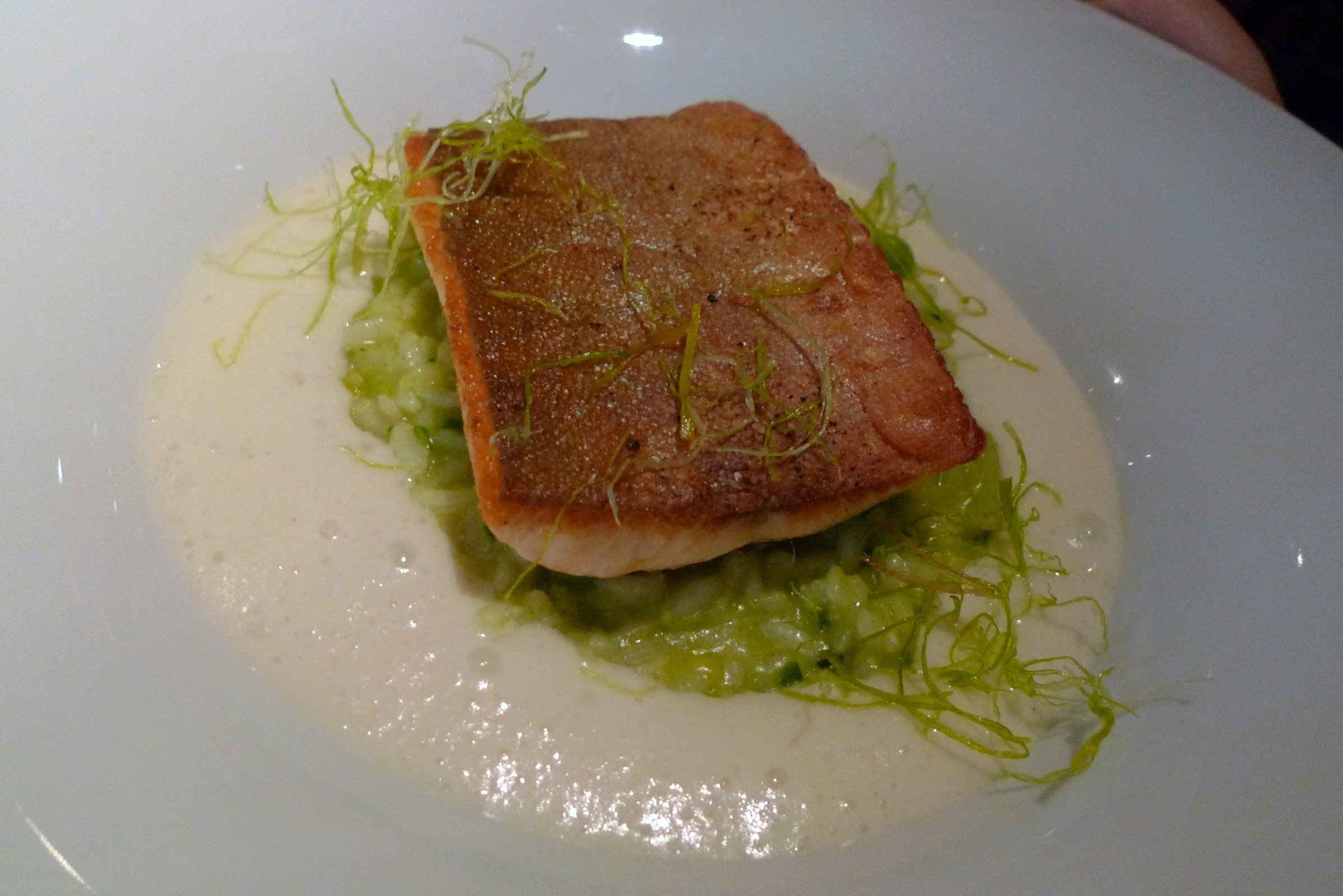 Delicious destinations Quebec City-Arctic Char fillet with vegetable and sauce