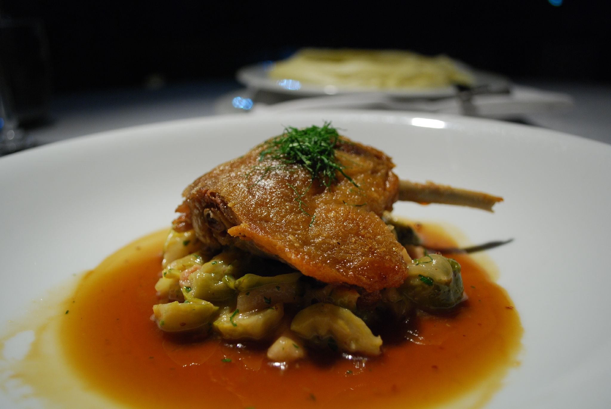 Anthony Bourdain Dubai - Confit, an example of Modern European Cuisine - photo by Alpha under CC BY-SA 2.0