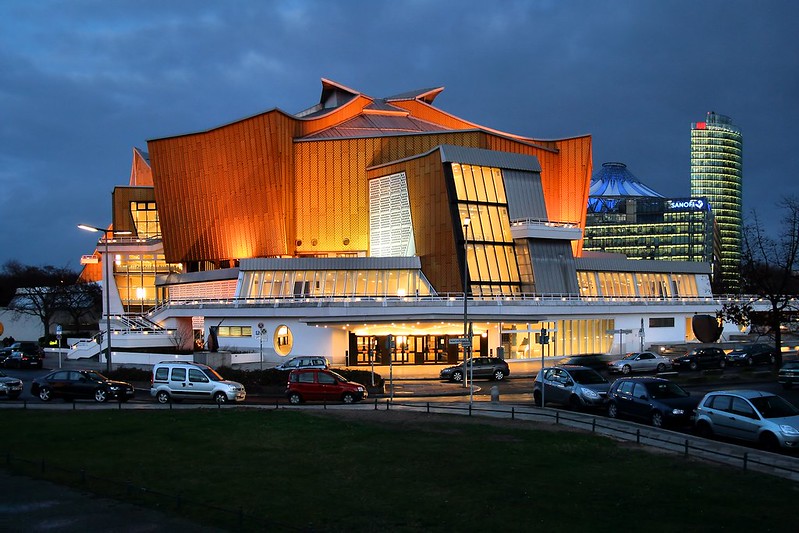 Berliner Philharmonie, home of the Berliner Philharmoniker - photo by Jorge Franganillo under CC BY 2.0