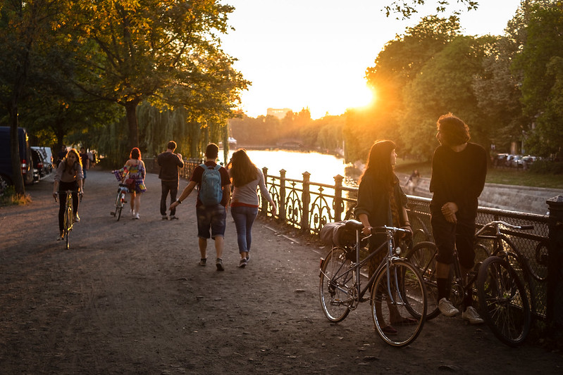 Sunset at Landwehrkanal - photo by Ralf Sternberg under CC BY 2.0