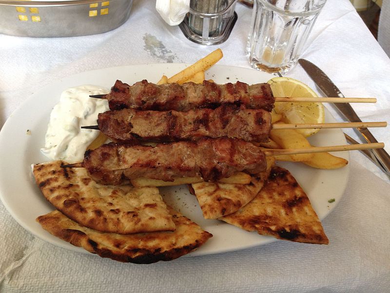 Souvlaki - photo by Miyagawa under CC-BY-SA-4.0