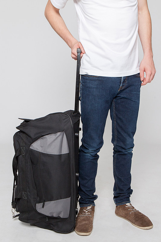 Rolling Travel Duffel Bag - photo by Spreadshirt under CC BY 2.0