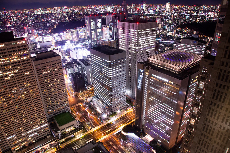 free things to do in Tokyo - View from Tokyo Metropolitan Government Building North Observation Deck - photo by Kenneth Lu under CC BY 2.0
