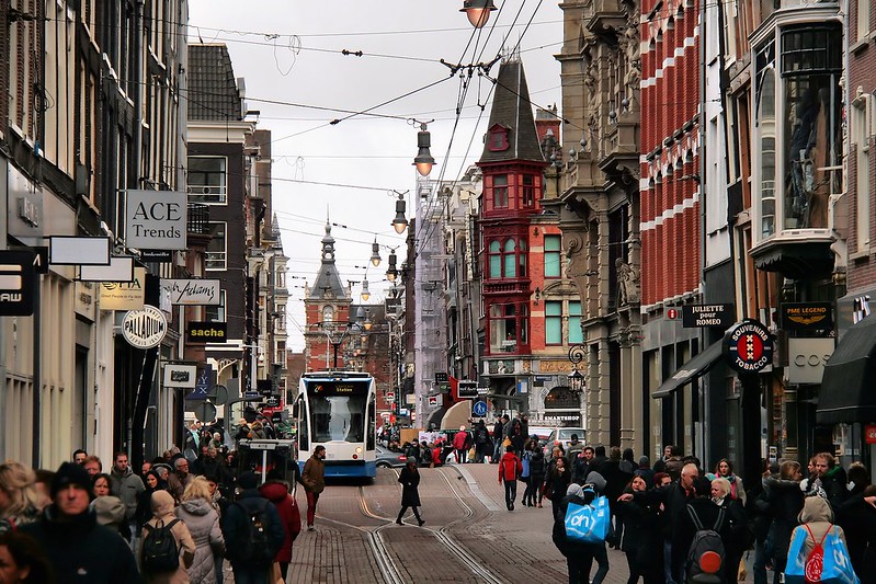 Some of the shops in a portion of Leidsestraat - photo by Jorge Franganillo under CC BY 2.0