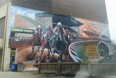 free things to do in Winnipeg - a mural at Assiniboia Downs - photo by Joanna Poe under CC BY-SA 2.0