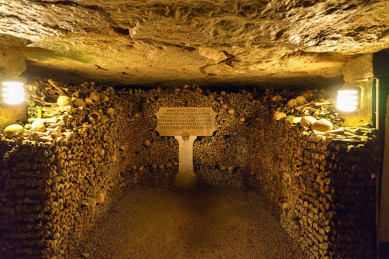 Paris Catacombs - photo by Dale Cruse under CC BY 2.0