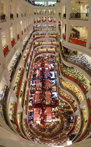 The main atrium of Berjaya Times Square shopping mall - photo by Cmglee under CC-BY-SA-3.0