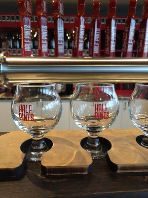 inside the Taproom at Half Pints Brewing Company - photo by Giulia Forsythe under CC BY 2.0