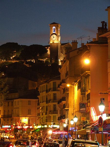 Le Suquet at night - photo by Christophe.Finot under CC BY-SA 2.5
