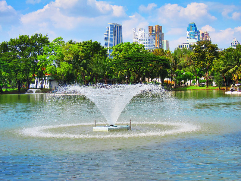 A fountain at Lumphini Park - photo by Mike Behnken under CC BY-ND 2.0
