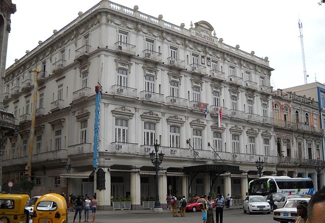 The Hotel Inglaterra in Havana, Cuba - photo by Callelinea under PD-self