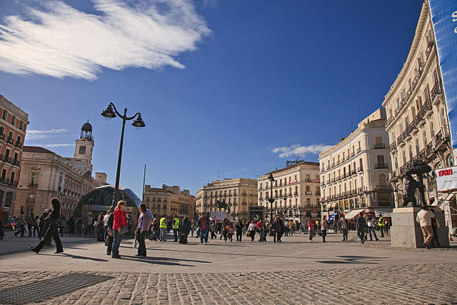 Puerta del Sol square in Madrid - photo by Tomás Fano under CC-BY-SA-2.0