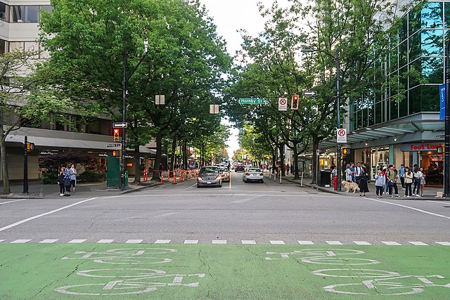 best shopping in Vancouver - Robson Street - photo by Wpcpey under CC-BY-SA-4.0