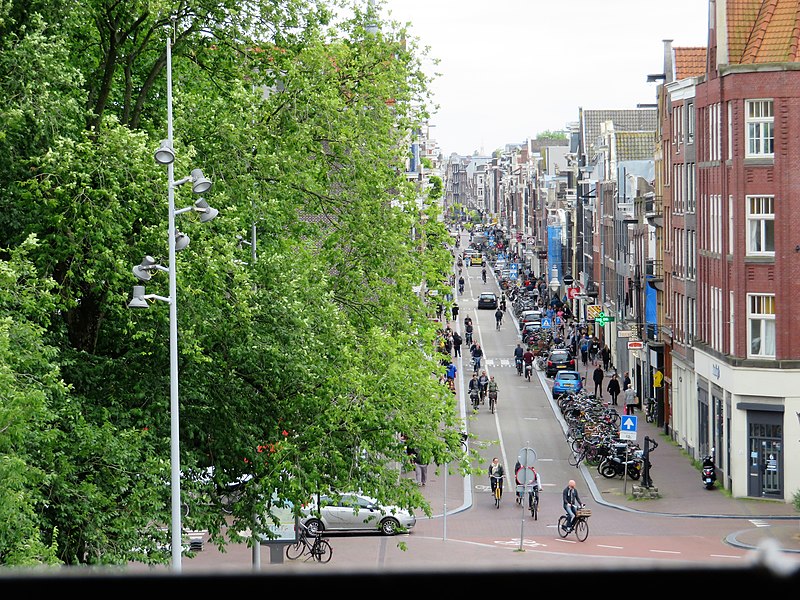 best shopping in Amsterdam - Haarlemmerdijk as seen from the Haarlemmerpoort in Amsterdam - photo by Marion Golsteijn under CC BY-SA 4.0
