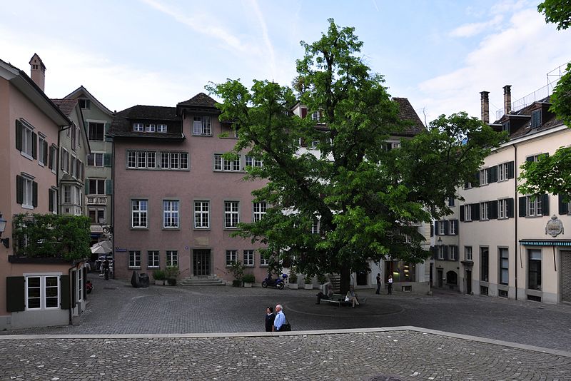 St. Peterhofstatt, along which Lavaterhaus can be found - photo by Roland zh under CC-BY-SA-3.0