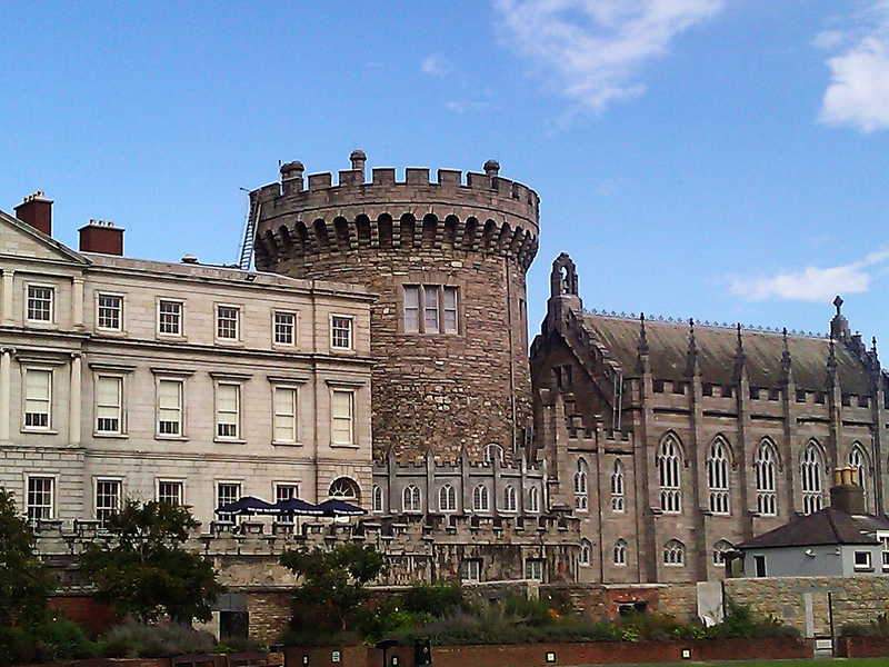 historical site in Dublin - Dublin Castle in Ireland - photo by Ireland Information under Public Domain Certification