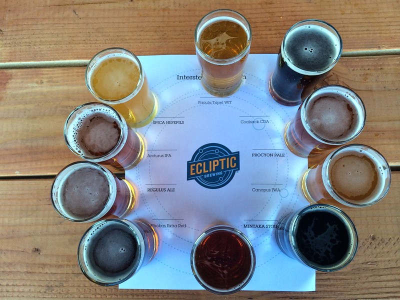 Ecliptic Brewing Samples - photo by Bjorn under CC BY-SA 2.0