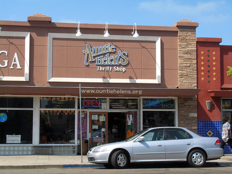 Auntie Helen's Thrift Shop - photo by Allan Ferguson under CC BY 2.0